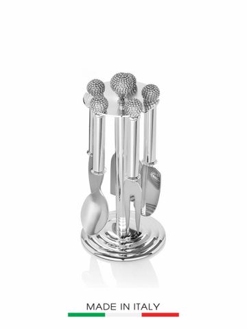 Đồ Trang Trí Để Bàn Bằng Bạc ( Set 6 cái ) Gắn Kim Cương Nhân Tạo OTTAVIANI - 77307