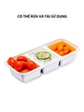  Hộp đựng thực phẩm Kokusai Hình chữ nhật 3 ngăn – HDK001489 