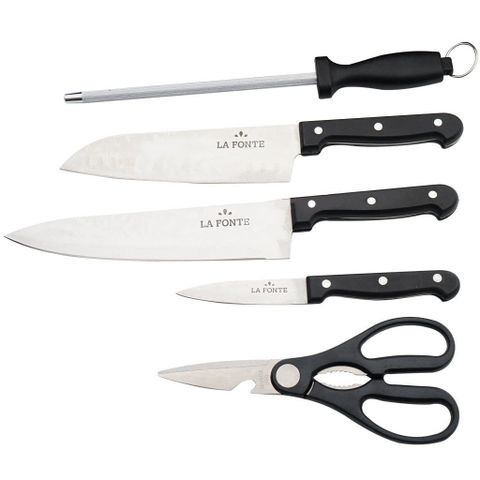 Hình ảnh BỘ DAO 5 MÓN LA FONTE HY-10K01 đa năng trong gian bếp