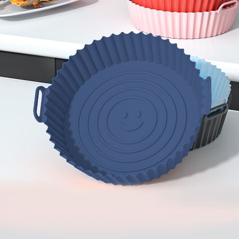 Hình ảnh KHAY NỒI CHIÊN KHÔNG DẦU LA FONTE HÌNH TRÒN BẰNG SILICONE CHỊU NHIỆT - 012645-BLU