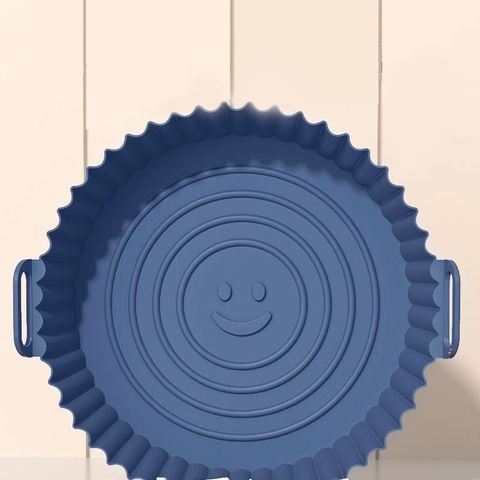 Hình ảnh KHAY NỒI CHIÊN KHÔNG DẦU LA FONTE HÌNH TRÒN BẰNG SILICONE CHỊU NHIỆT - 012645-BLU