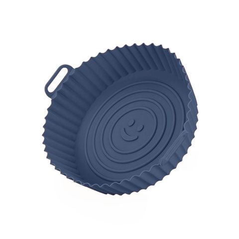 Hình ảnh KHAY NỒI CHIÊN KHÔNG DẦU LA FONTE HÌNH TRÒN BẰNG SILICONE CHỊU NHIỆT - 012645-BLU