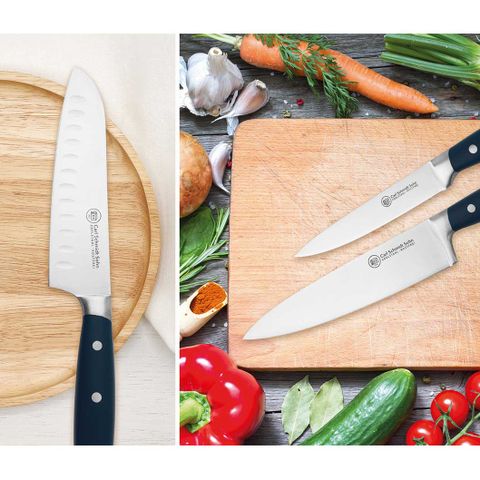 Hình ảnh BỘ DAO VÀ GIÁ ĐỠ 6 MÓN MÀU XANH CS - 091170 đa năng trong gian bếp