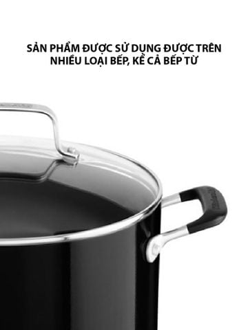 Hình ảnh NỒI CHỐNG DÍNH 7.6 L KITCHENAID CÓ NẮP ĐẬY MÀU ĐEN KC2A80SCOB