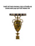  Đèn bàn bằng sứ, đồng và vải - LUME MANICI FOGLIE D.45 H102, kích thước D45 H1025, hiệu Caroline 