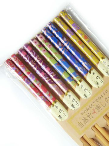  Đũa tre Nhật Bản vỉ 5 đôi Kokusai 22.5cm NDCK-06 