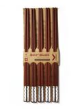  Đũa gỗ hồng vương triều Trung Hoa vỉ 5 đôi Kokusai 25cm NDCK-28 