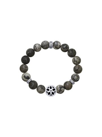 Vòng tay bạc Sterling đính đá agate, men và kim cương zirconia - 8510500005