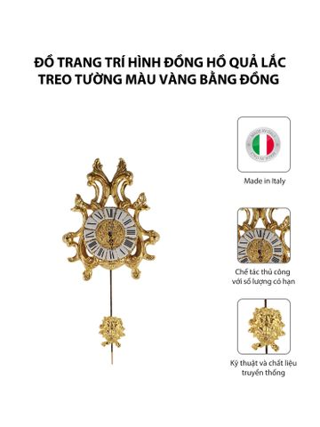  Đồng hồ treo tường bằng đồng mạ vàng - OLYMPUS612 