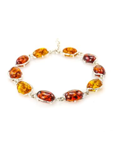 Vòng tay trang sức bằng bạc 22k, có đính hổ phách thiên nhiên - 6077202420