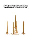 Chân nến mạ vàng 24K gắn hoa tulip và kim cương Swarovski Cevik 3NI.PC5/100/OW 