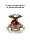 Chân nến mạ vàng 24K gắn hoa tulip và kim cương Swarovski Cevik 3NI.PC5/100/OW 