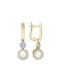  Combo Bông Tai Vàng Đính Ngọc Trai Và Kim Cương Zirconia &  Nhẫn Vàng 585 Đính Ngọc Trai Và Đá Swarovski Cz 
