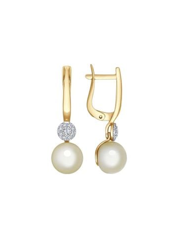 Combo Bông Tai Vàng Đính Ngọc Trai Và Kim Cương Zirconia &  Nhẫn Vàng 585 Đính Ngọc Trai Và Đá Swarovski Cz