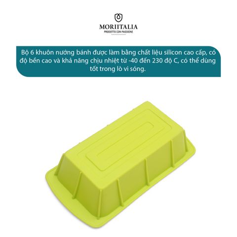  Khuôn nướng bánh La Fonte silicon hình chữ nhật Moriitalia YY20790 