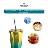  Ly Giữ Nhiệt La Fonte 532ml kèm Ống hút 007443, Chất liệu thép không gỉ (SUS304) - Chính hãng MORIITALIA 
