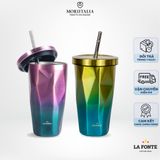  Ly Giữ Nhiệt La Fonte 532ml kèm Ống hút 007443, Chất liệu thép không gỉ (SUS304) - Chính hãng MORIITALIA 