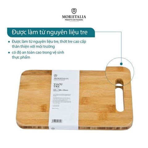  Thớt tre Moriitalia tự nhiên an toàn kháng khuẩn THOT00008006 