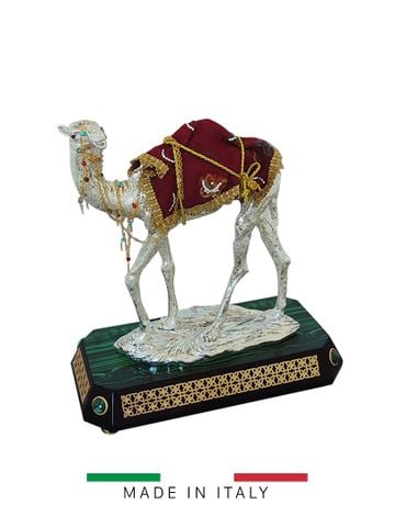 Vật trang trí hình con lạc đà bằng bột đá Goldline Italia - D4897S/BLM1-C