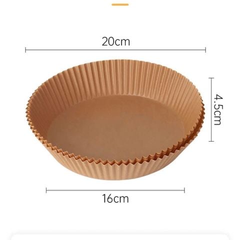 Hình ảnh BỘ 50 KHAY GIẤY LÓT CHỐNG DÍNH NỒI CHIÊN KHÔNG DẦU HÌNH TRÒN LA FONTE  004329-BRO