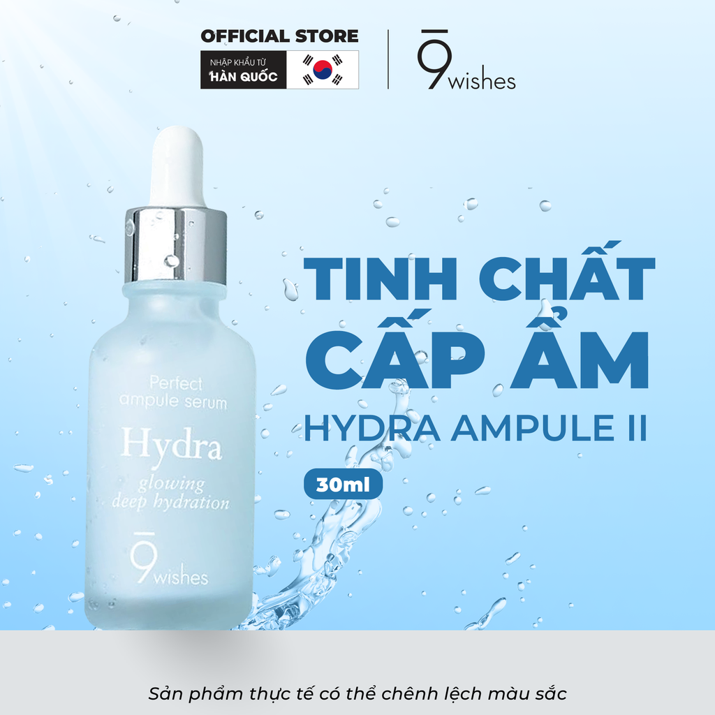 [COMBO] 9 Wishes Tinh Chất Hydra Ampule II 30ml + Tinh chất Miracle White Ampule Serum 25ml