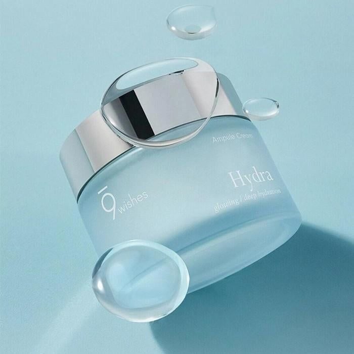 Kem Dưỡng Ẩm Dạng Gel 9 Wishes Hydra Ampule Cream 50ml Giúp Dưỡng Ẩm Da