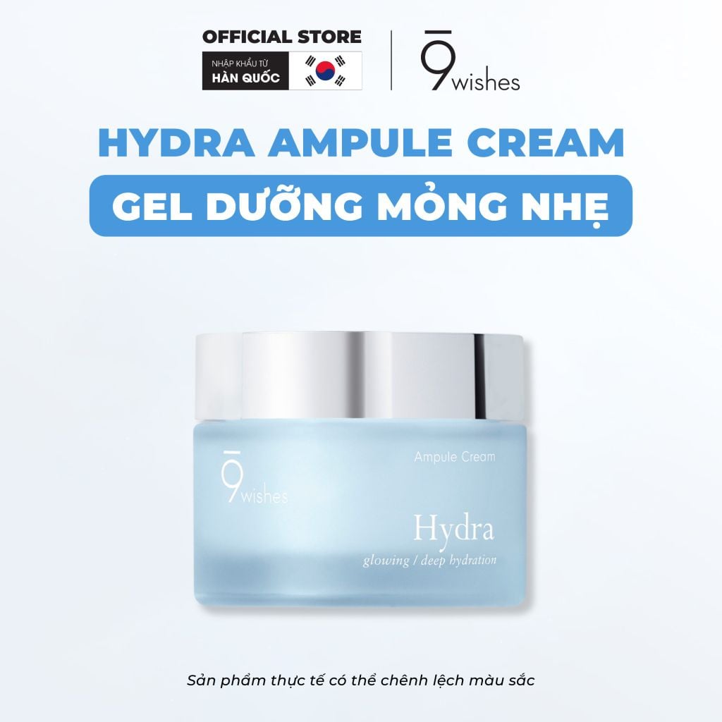 [COMBO] 9 Wishes Tinh Chất Hydra Serum II 30ml + Kem dưỡng da Hydra Ampule Cream 50ml