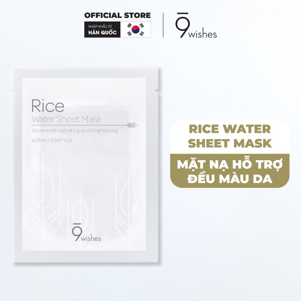 Mặt nạ sáng da Rice Water Sheet Mask 25ml