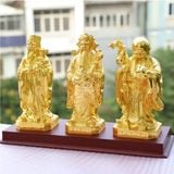 Tượng 3 ông Tam Đa Phúc Lộc Thọ mạ vàng