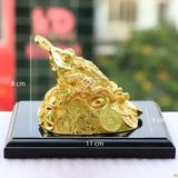 Cóc 3 chân ngậm tiền vàng –  Thiềm thừ phong thuỷ mạ vàng