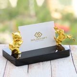 Giá đỡ danh thiếp hình Heo mạ vàng