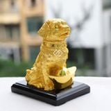 Tượng Chó bằng đồng mạ vàng