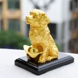 Tượng Chó bằng đồng mạ vàng