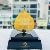 Lá Bồ Đề mạ vàng 24K