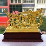 Tượng rồng thời Lý bằng đồng mạ vàng