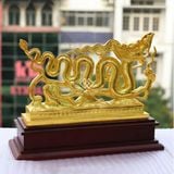 Tượng rồng thời Lý bằng đồng mạ vàng