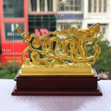 Tượng rồng thời Lý bằng đồng mạ vàng
