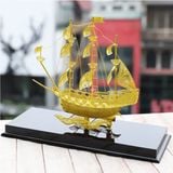 Quà tặng thuyền buồm phong thuỷ mạ vàng