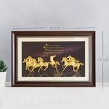 Tranh Mã đáo thành công mạ vàng 24K