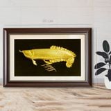 Tranh cá Rồng mạ vàng 24K