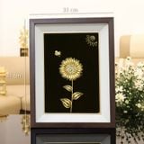 Tranh Hoa Hướng Dương mạ vàng 24K