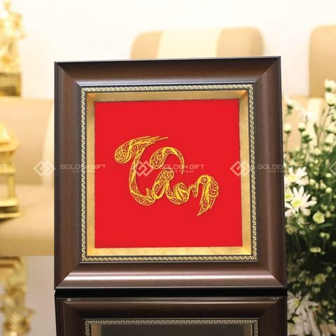 Chữ Tâm thư pháp mạ vàng - TCTV03