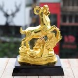 Tượng Con Dê bằng đồng mạ vàng - TDEL