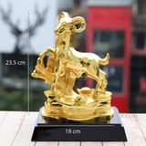 Tượng Con Dê bằng đồng mạ vàng - TDEL