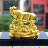 Tượng con Heo bằng đồng mạ vàng