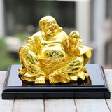 Tượng Phật Di Lặc ngồi mạ vàng - TDL02