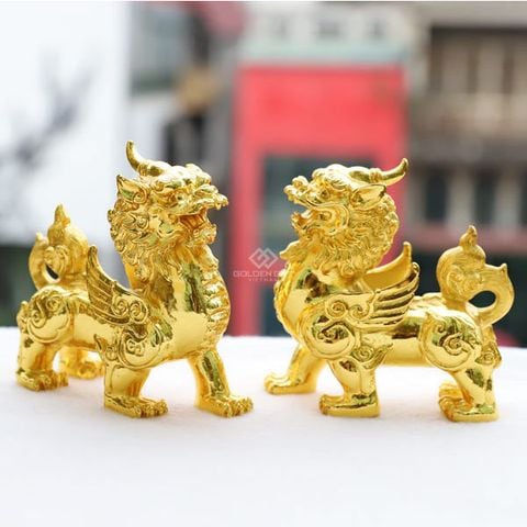 Tỳ hưu Mạ vàng 24K - Tượng tỳ hưu vàng cao cấp