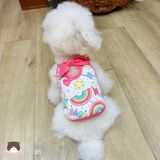  Áo dây thắt nơ hồng cho chó mèo 