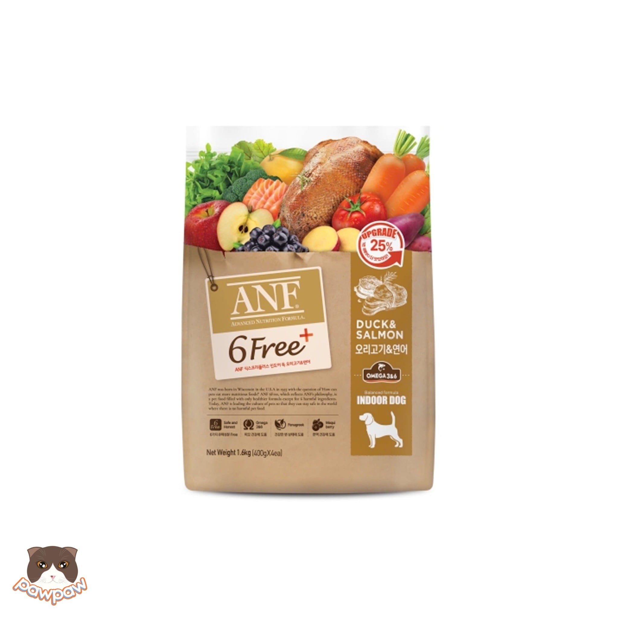  Hạt ANF - 6 Free Plus cao cấp vị vịt & cá hồi cho chó mọi độ tuổi 
