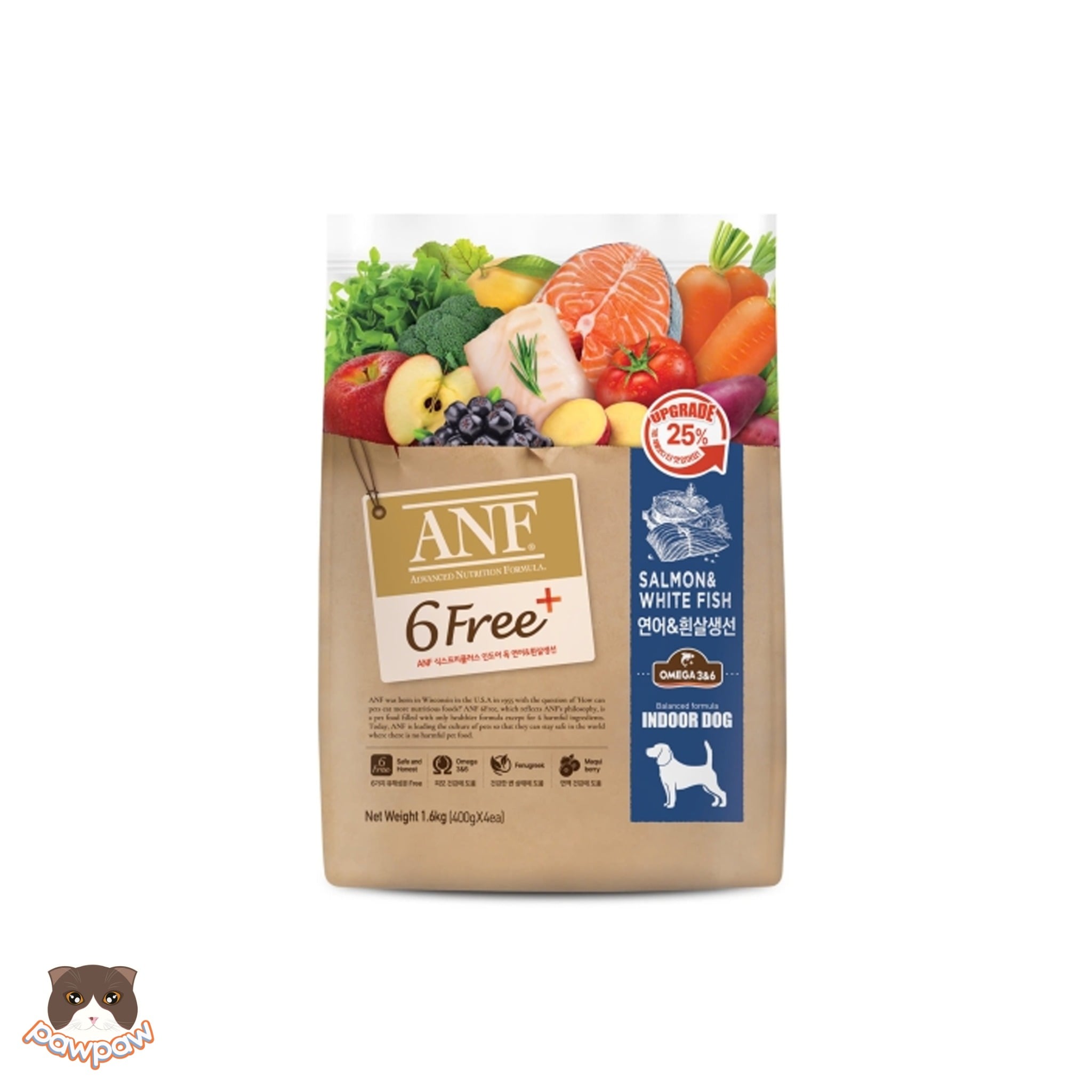  Hạt ANF - 6 Free Plus cao cấp vị cá hồi & cá trắng cho chó mọi độ tuổi 
